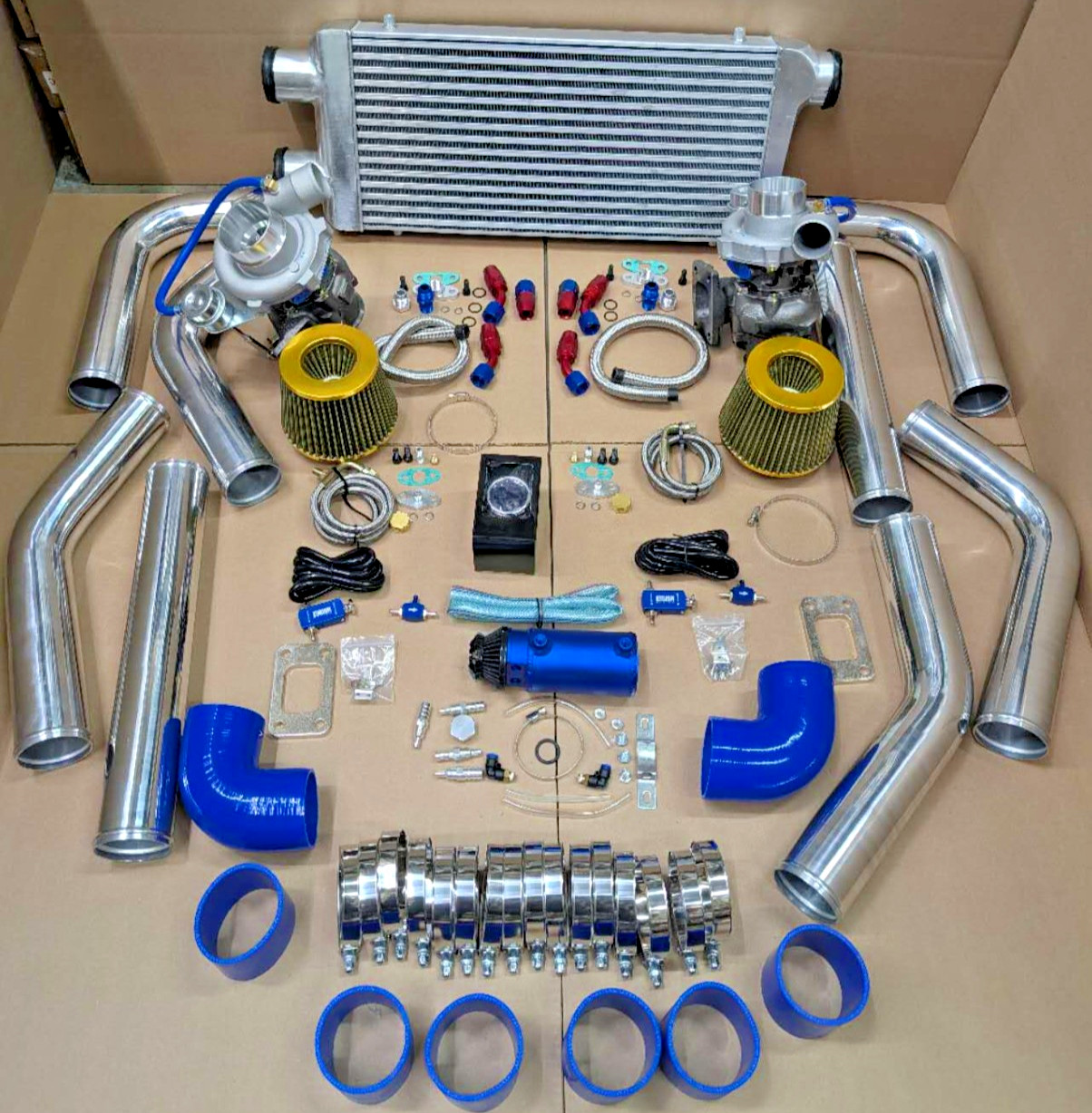 STAGE 3 T3/T4 750+HP TWIN TURBO KIT FORD SUPRA V6 SC300 SC400 1JZGTE 2JZGTE 7MGT