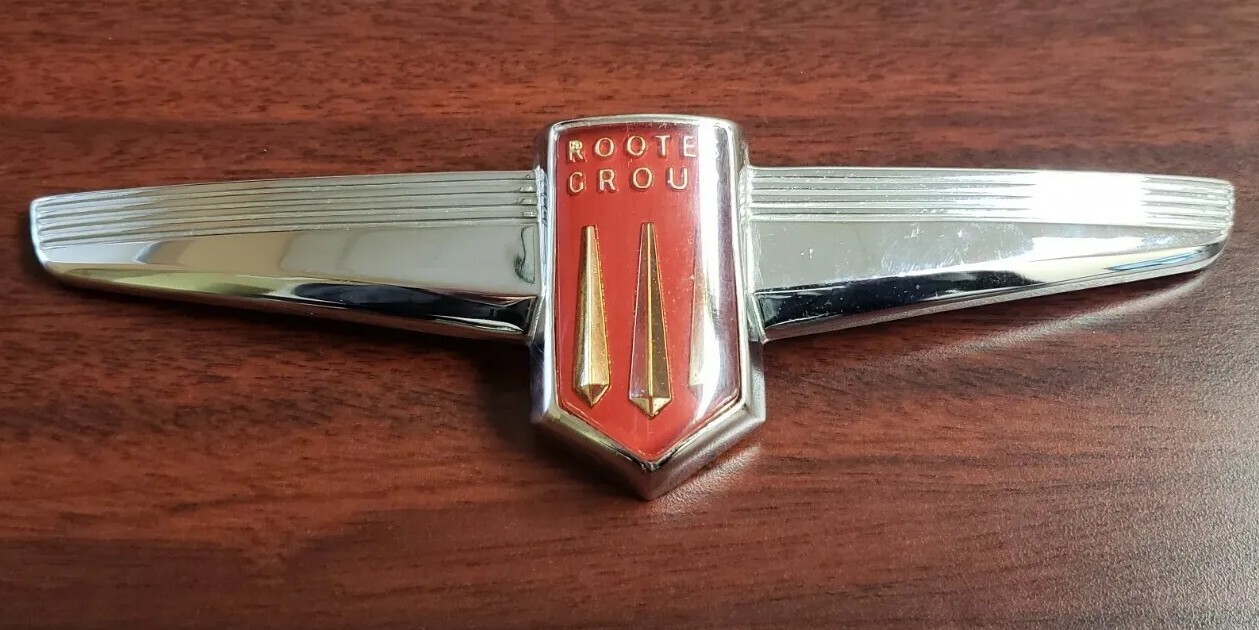 Hood Emblem Rootes Group Brand Hillman Minx MK6 & MK7 OEM Hood Emblem Rootes Group Brand Hillman Minx MK6 & MK7 OEM