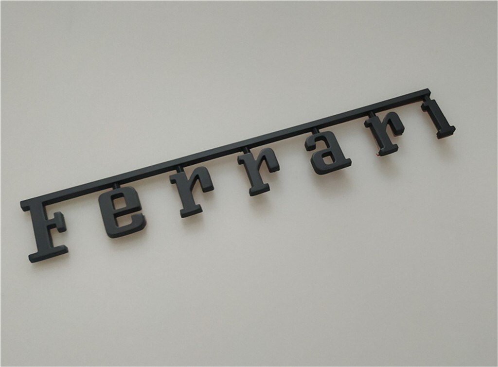 Ferrari Rear Badge Emblem Matte Black(Fit manys) Ferrari Rear Badge Emblem Matte Black(Fit manys)
