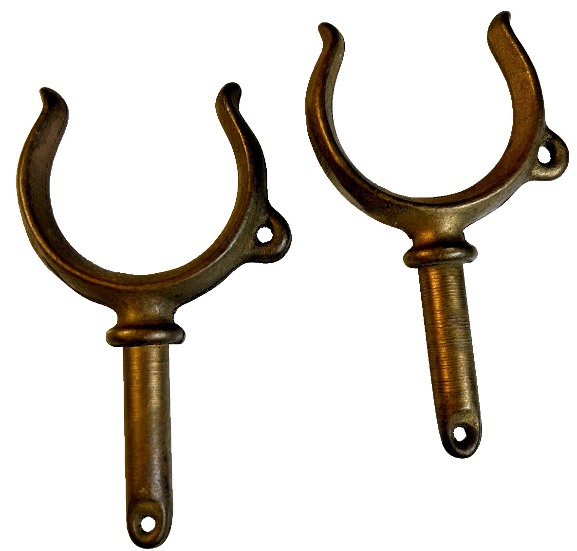 Antique Solid Brass Row Boat Oarlock Oar Locks Rowlock Receivers Pair 1 5/8 Open