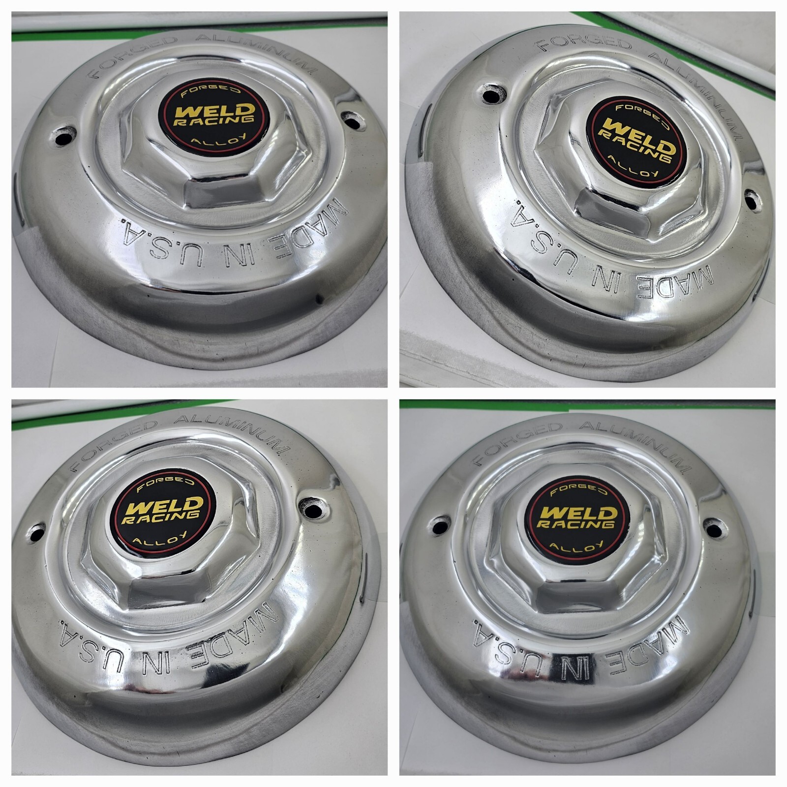 (4) WELD RACING FORGED ALLOY CENTER CAP # 9 3/4 \
