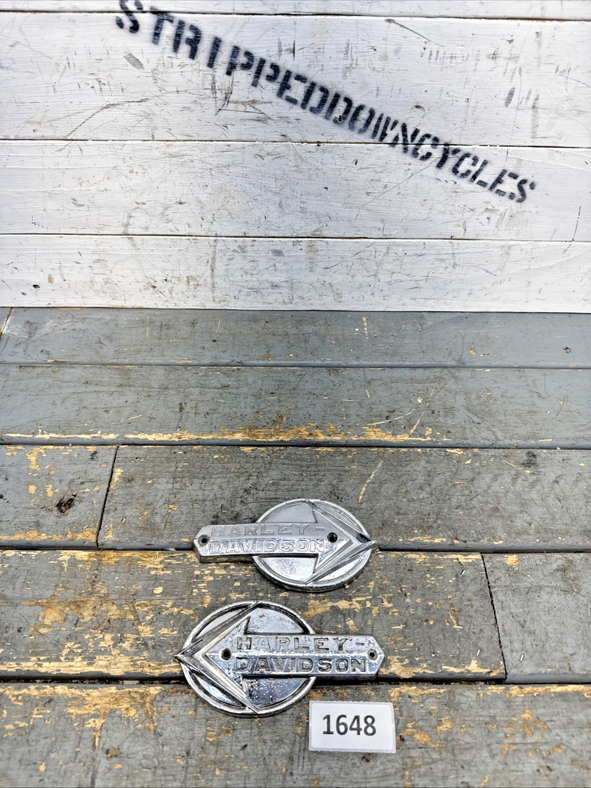 Harley Panhead Gas Tank Emblems 1959 1960  ACME  OEM 