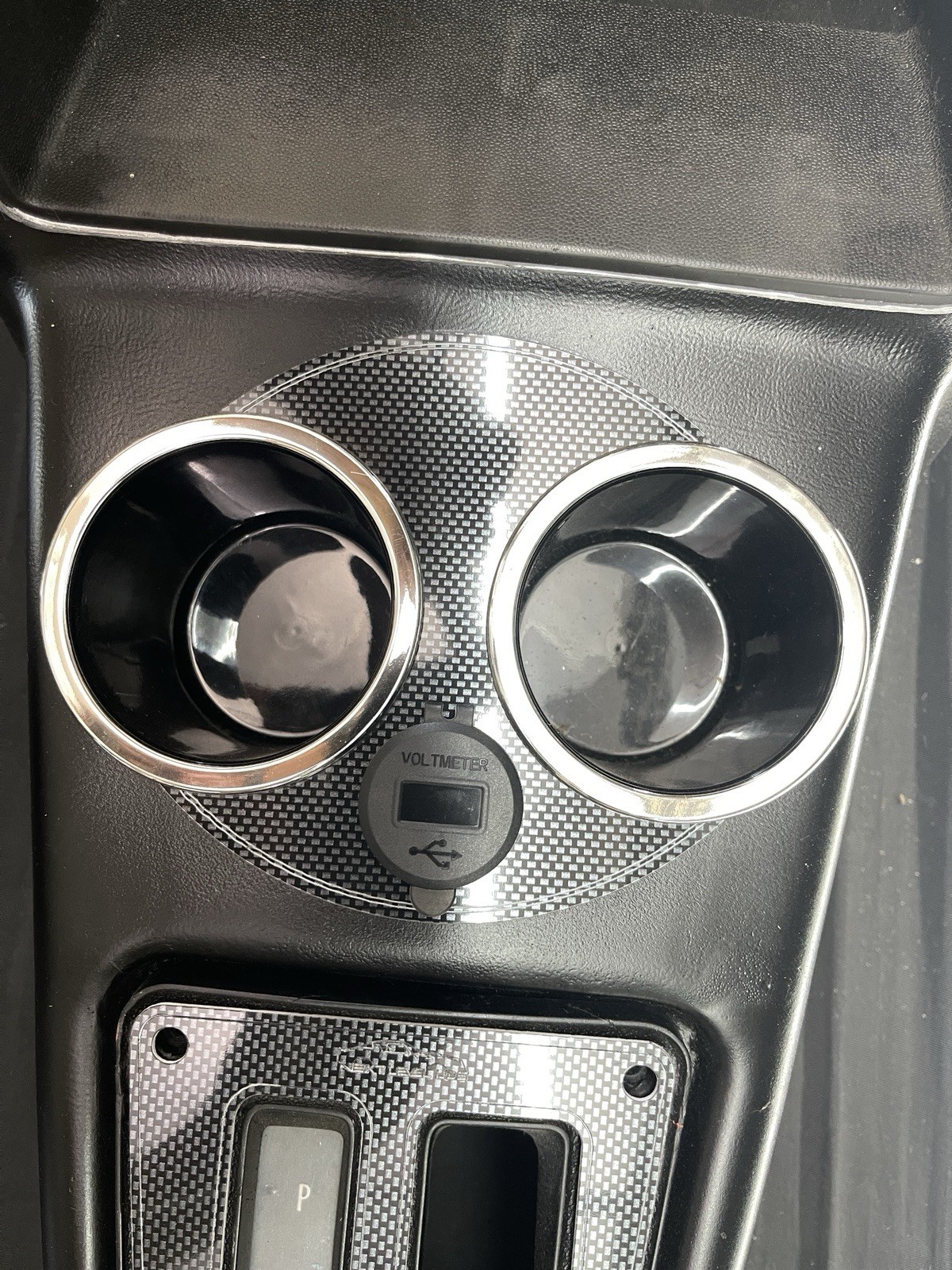 72-81 Pontiac Firebird TA, Drink Cups With Acrylic Carbon Fiber Bezel w/USB