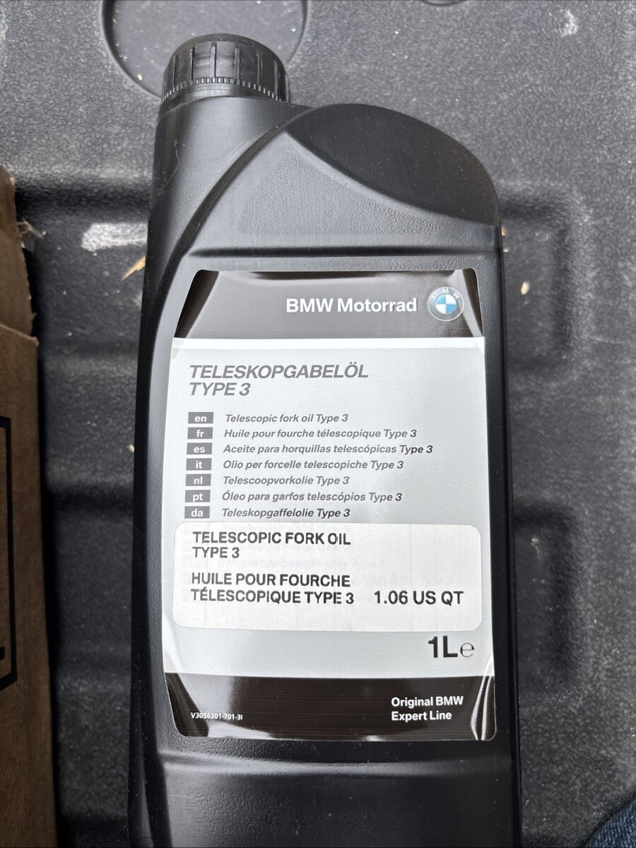 QTY 2 | BMW Motorrad Telescopic Fork Oil Type 3 1000ML 83192449422