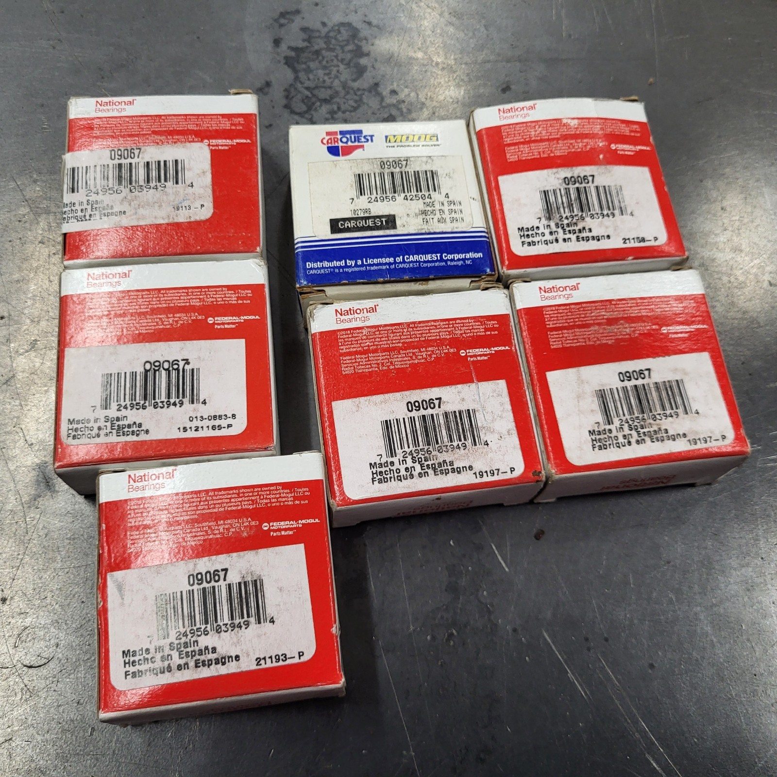 LOT of 7 National 09067 Tapered Roller Bearing – Durable, Precision Engineered