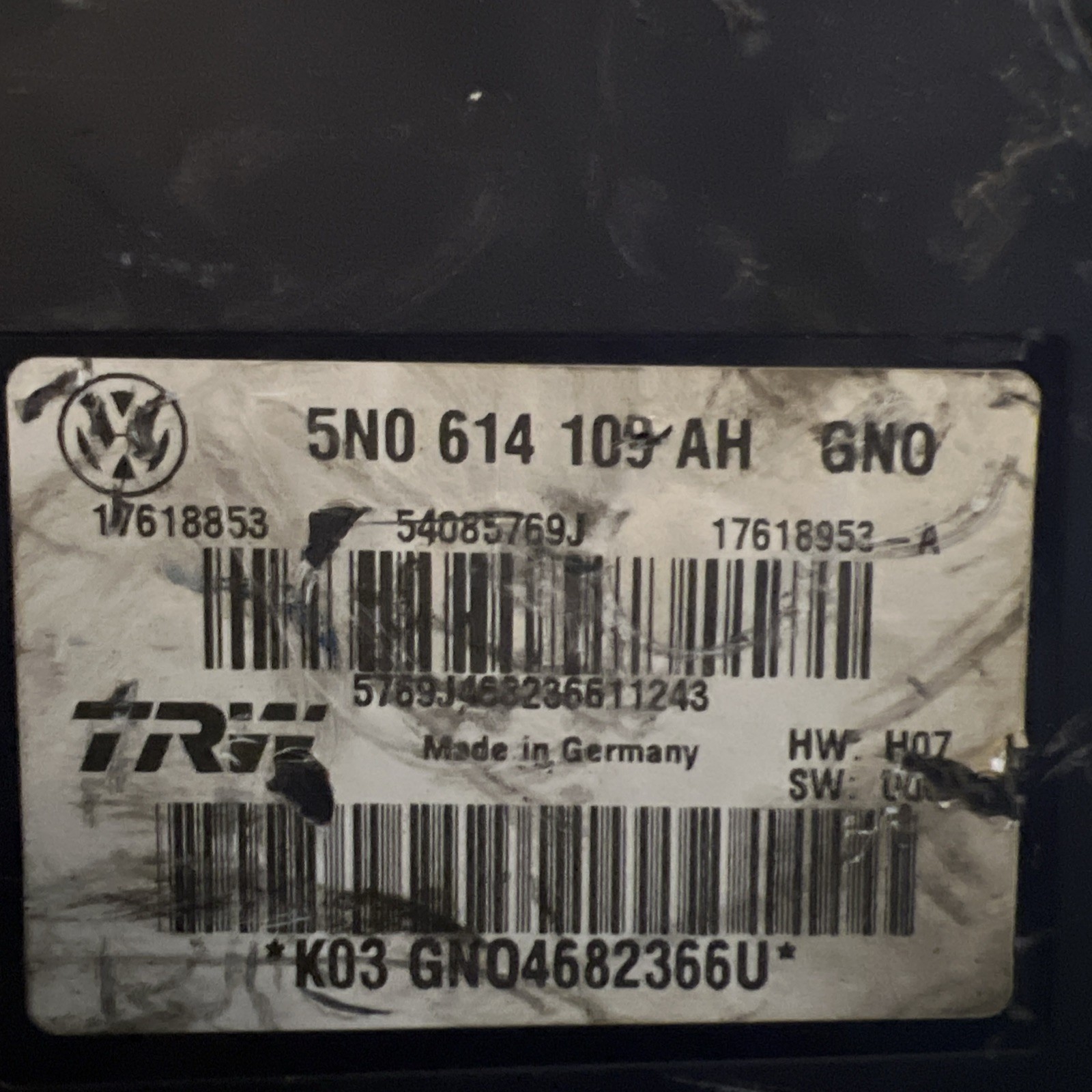 12-17 Volkswagen Tiguan ABS Anti Lock Brake Pump Control Module OEM 5N0614109AH