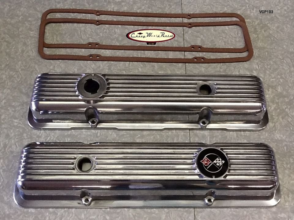 69 - 74 CAMARO Z28 & LT1 69-77 CORVETTE NEW POLISHED ALUMINUM VALVE COVERS