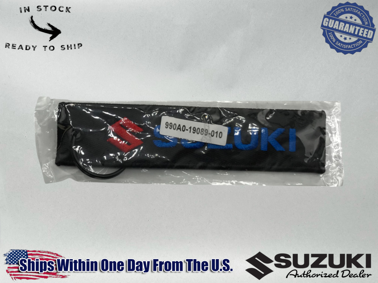 Suzuki Genuine OEM S LOGO WOVEN KEY CHAIN RED BLUE BLACK 990A0-19089-010 Suzuki Genuine OEM S LOGO WOVEN KEY CHAIN RED BLUE BLACK 990A0-19089-010