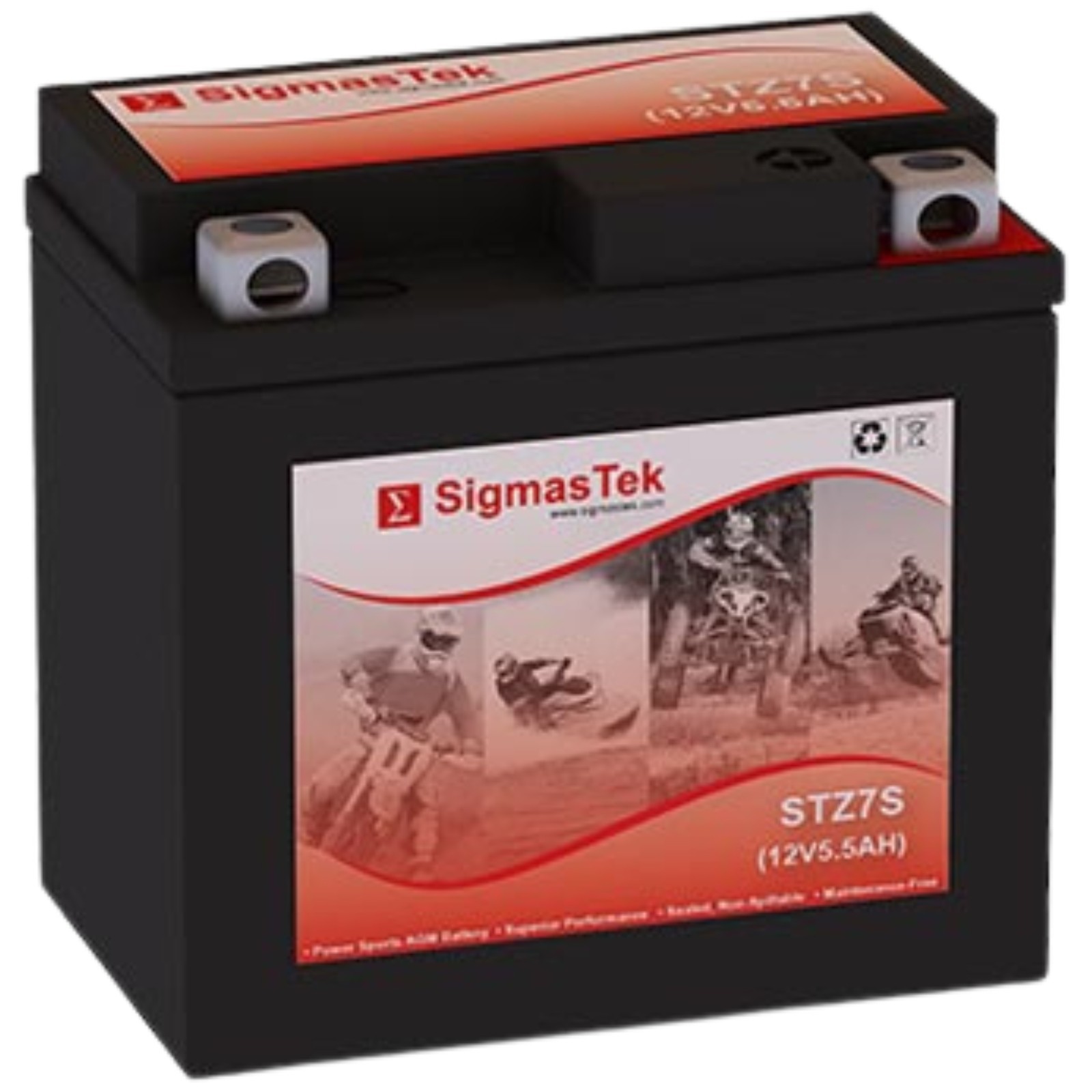 SigmasTek STZ7S AGM Battery for Yamaha TTR230 230CC (2005-2022) - 120CCA 12V