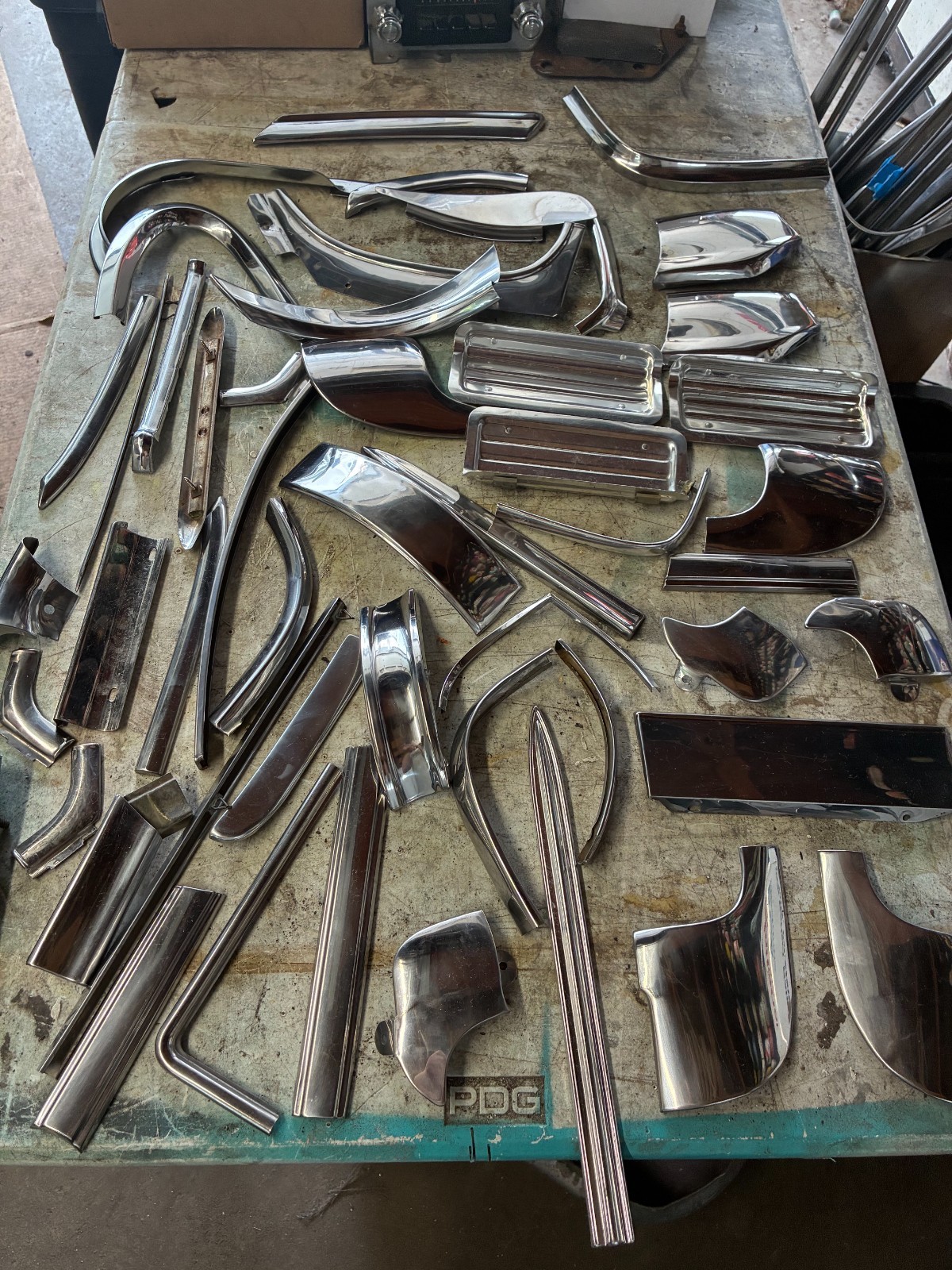 1940's 50's 60's 70's Stainless Trim Parts