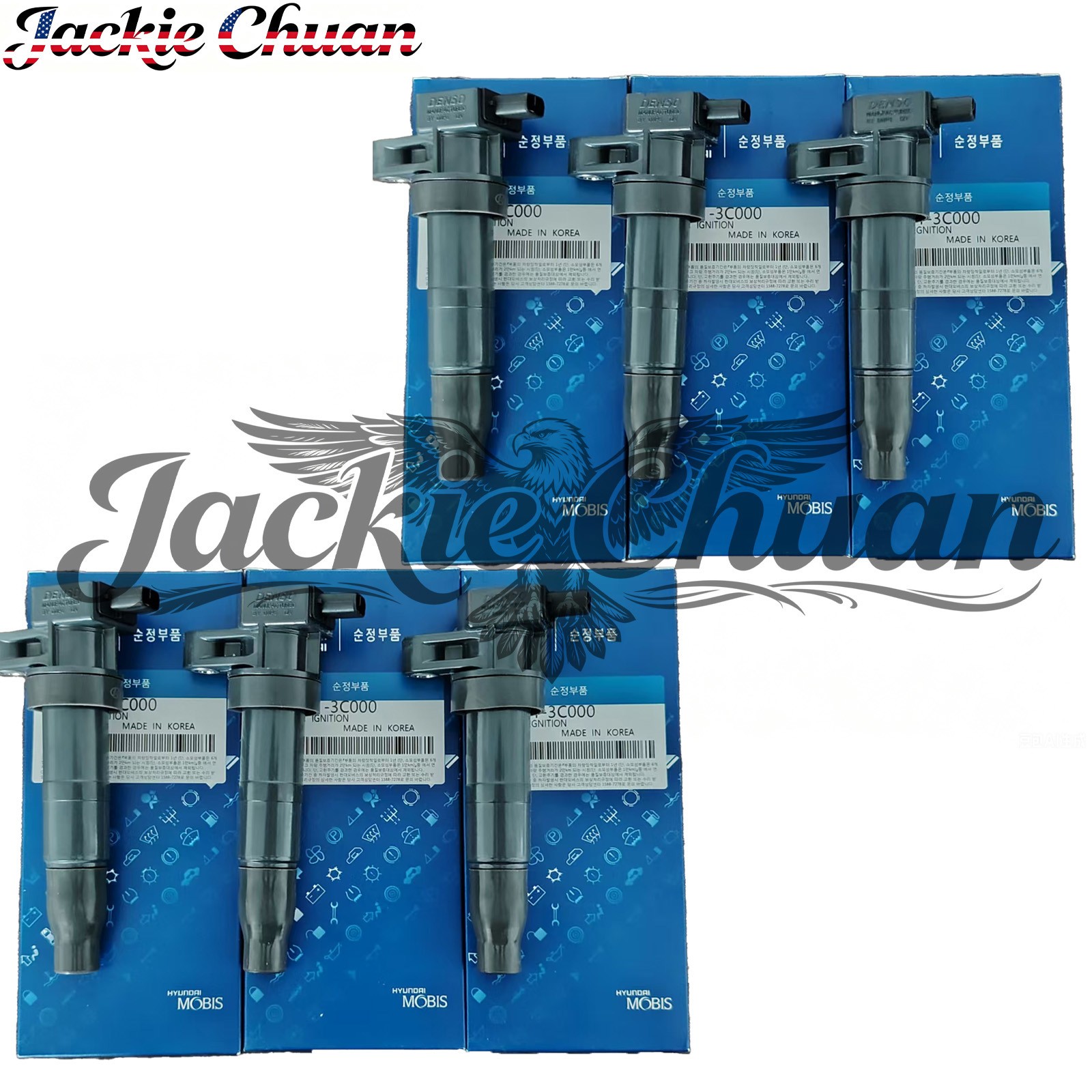 6PCS OEM Genuine Ignition Coil For 06-15 Hyundai Kia 3.3L 3.5L 3.8L 27301-3C000