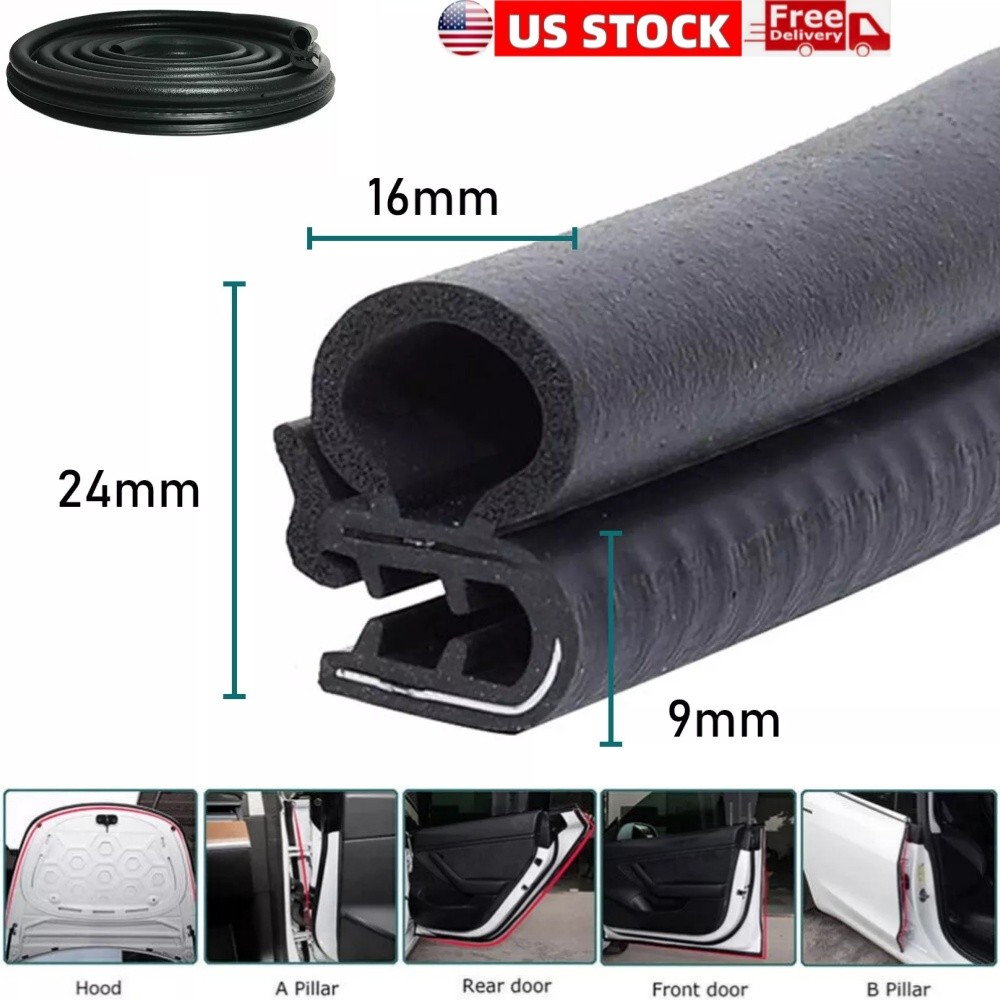 Universal Weatherstrip Door Window Trunk Hood Edge Trim Car Rubber Seal Strip Universal Weatherstrip Door Window Trunk Hood Edge Trim Car Rubber Seal Strip