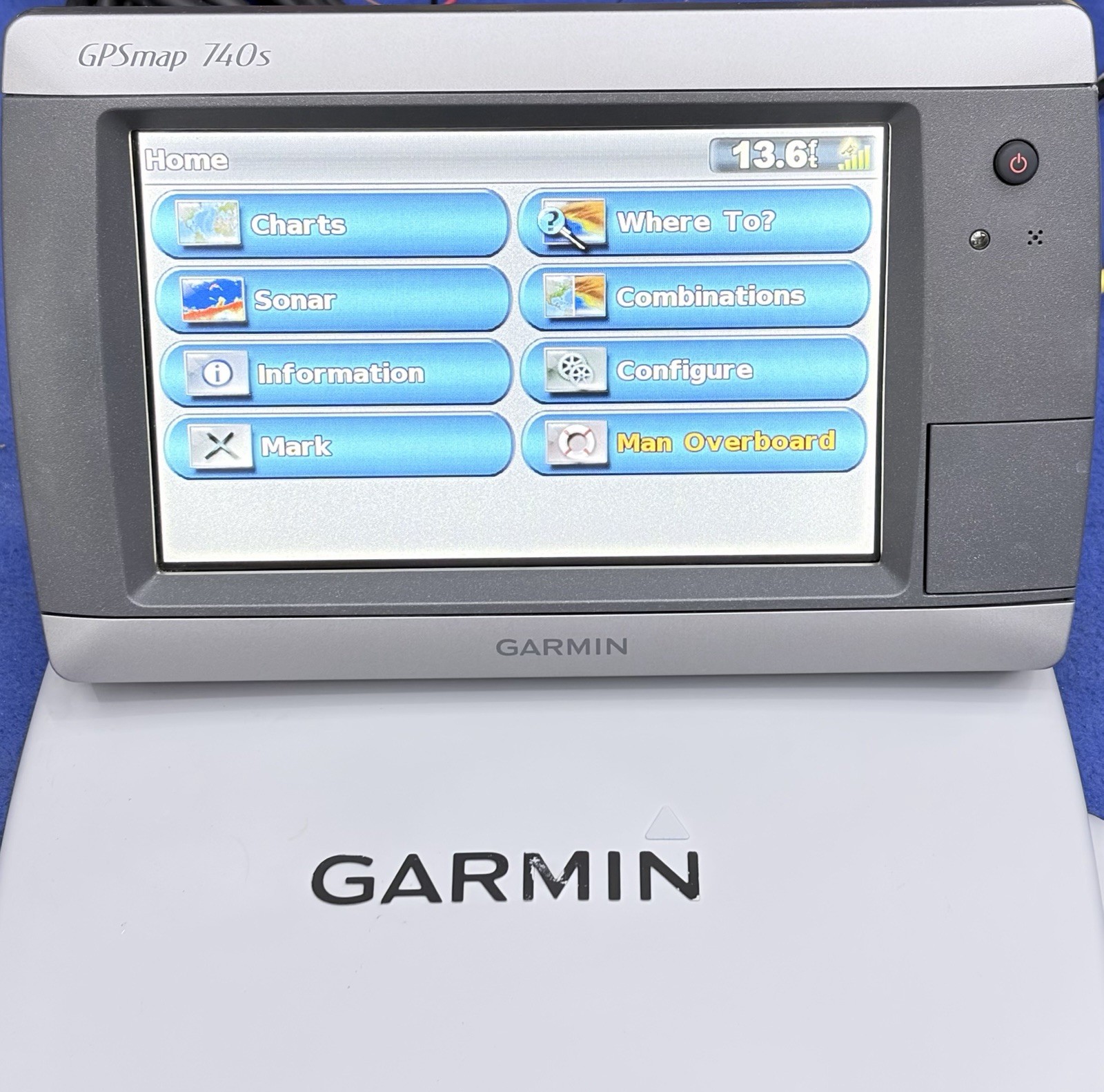 Garmin GPSmap 740s GPS Chartplotter Sonar Multifunction Display W/ Cover