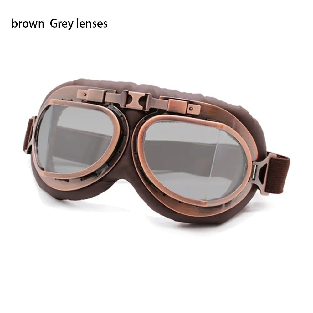 Retro Vintage Motorcycle Pilot Goggles Windproof UV Glasses