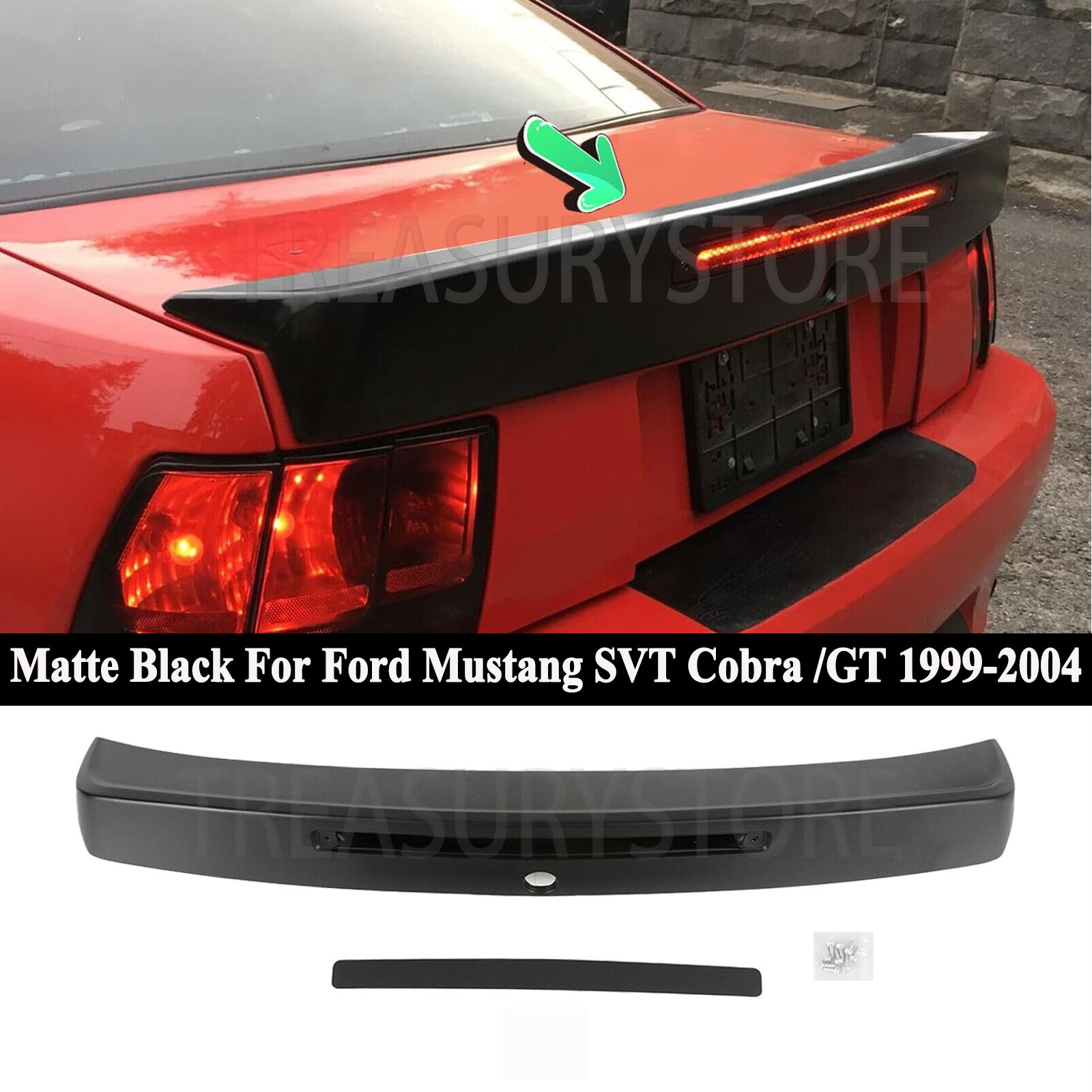 For Ford Mustang Cobra SVT 1999-04 CBR Style Matte Black Rear Trunk Wing Spoiler
