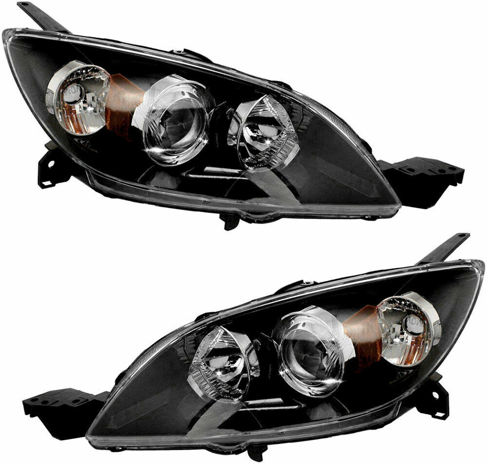 DEPO Headlight Set For 2004-2009 Mazda 3 Hatchback Left & Right MA2518107