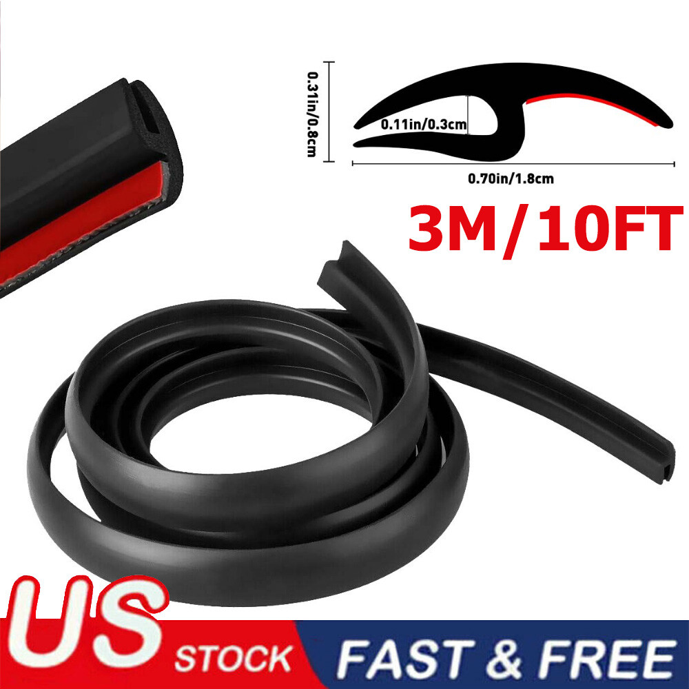 10FT Windshield Rubber Molding Seal Trim Universal for Windsn and Windows