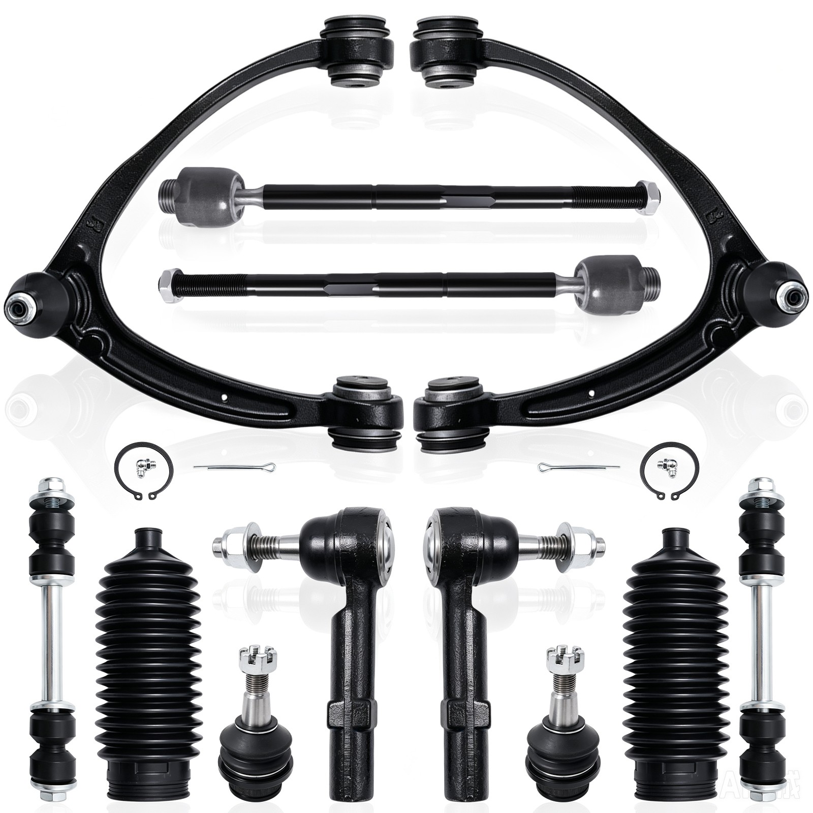 12pc Front Upper Control Arms Sway Bars Tie Rods for 2007-2013 Silverado Sierra