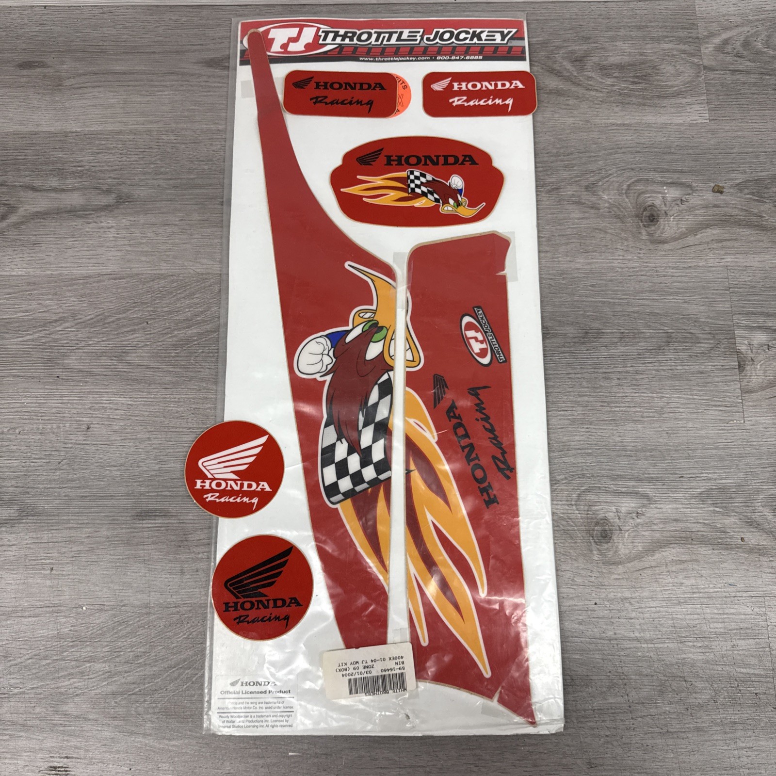 VTG New/Open Box-Throttle Jockey Honda Racing Woody Graphic Kit—1999-2004 400 EX VTG New/Open Box-Throttle Jockey Honda Racing Woody Graphic Kit—1999-2004 400 EX