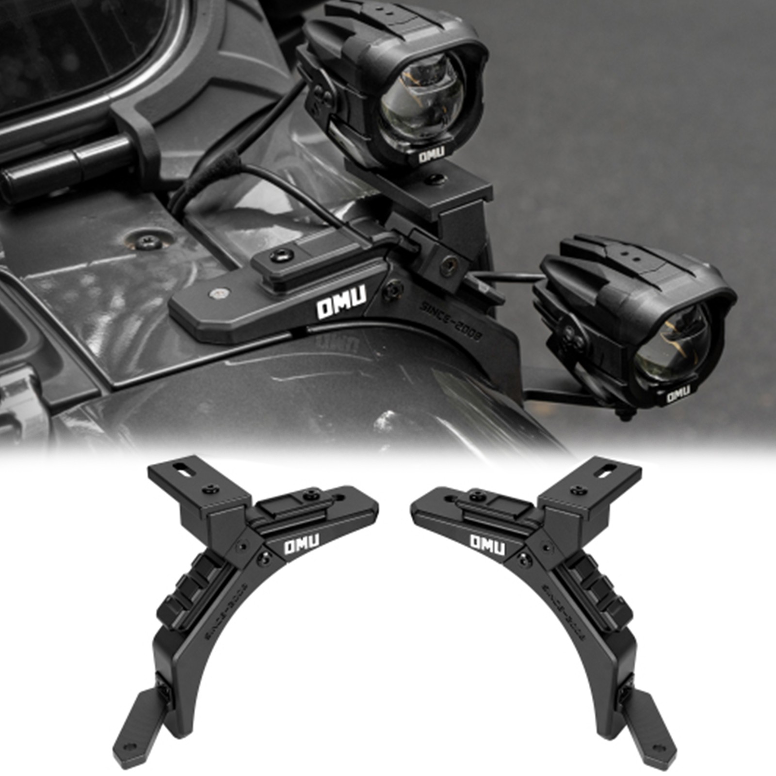 OMU Genesis Series A-Pillar Light Mounting Bracket Pair for Jeep Wrangler 4XE OMU Genesis Series A-Pillar Light Mounting Bracket Pair for Jeep Wrangler 4XE
