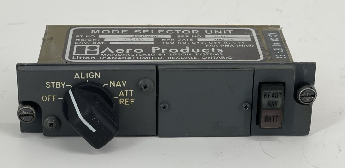 Litton 452100-02 Boeing 707 727 747 INS Mode Selector Unit Aircraft Avionics