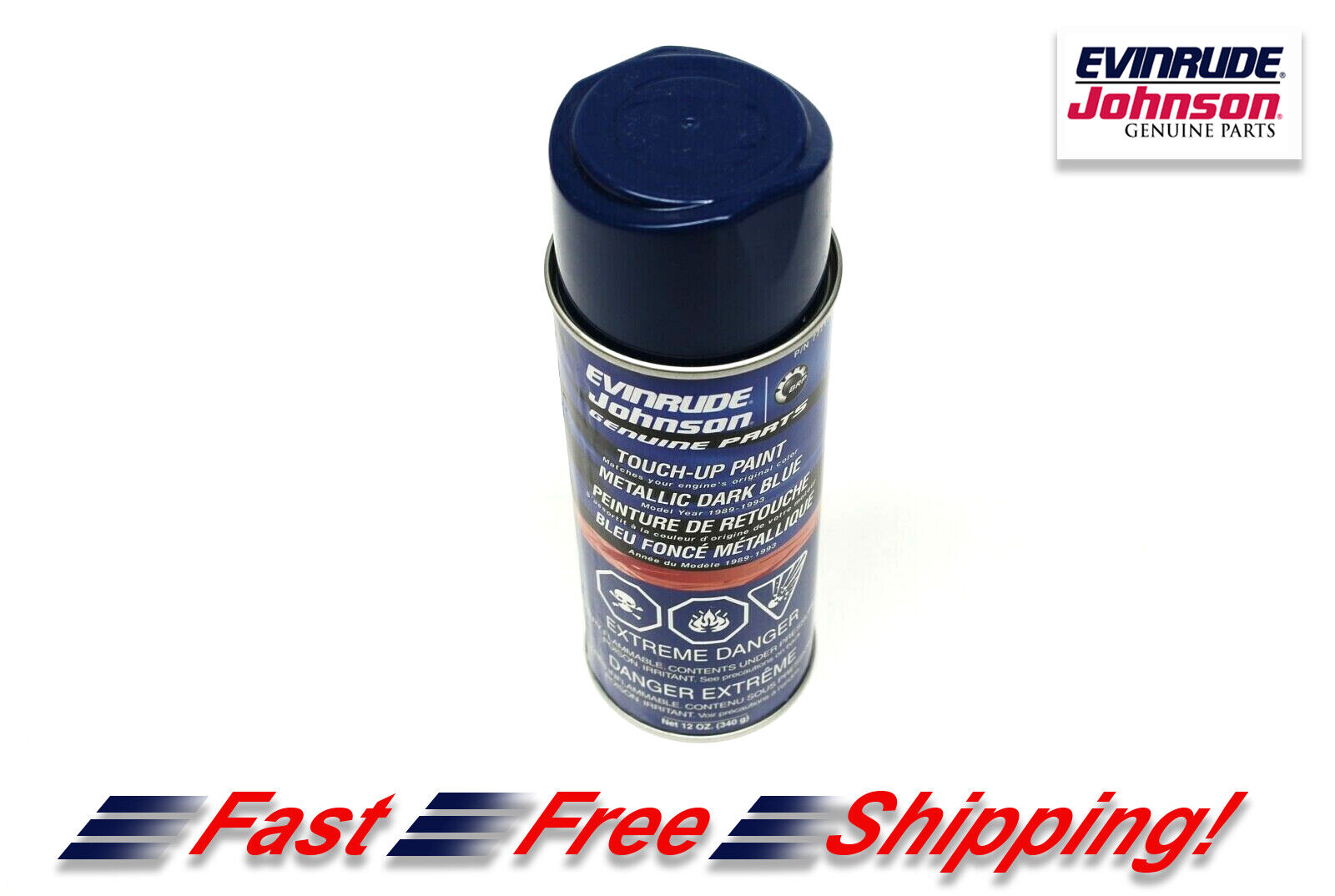 Johnson Evinrude OEM Factory Matched mettalic Dark Blue Touch Up Paint 777174