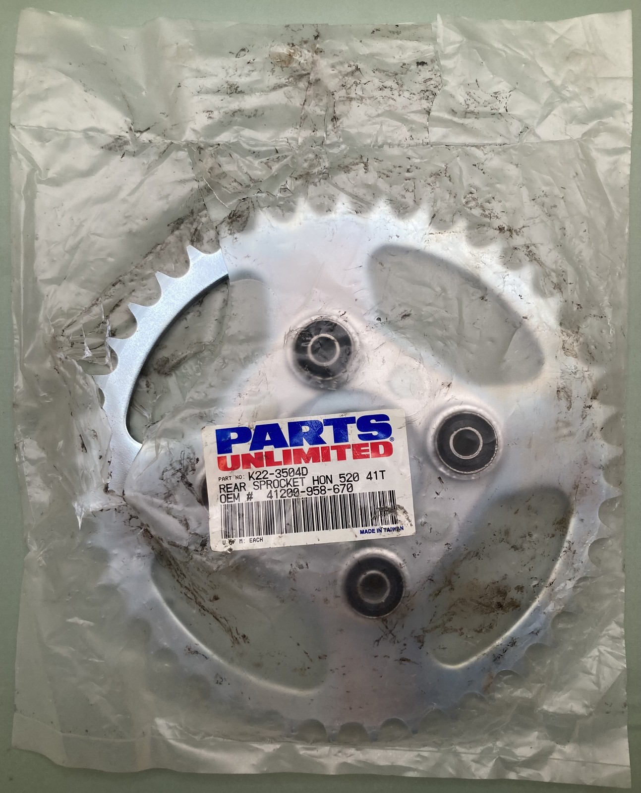New Genuine Parts Unlimited K22-3504D Rear Sprocket, 41T 41200-958-670