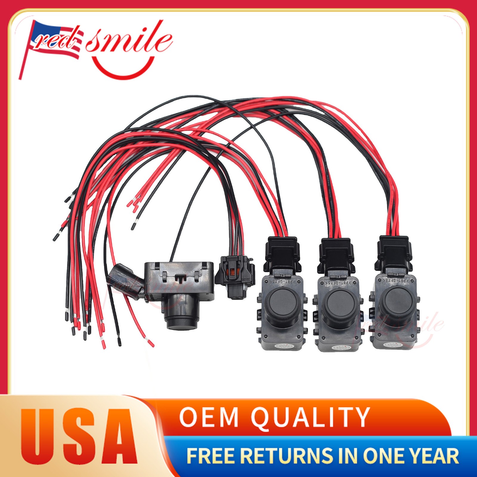 4X Parking Sensor & Plug Black for Toyota Lexus Prius RX350 450h 89341-48040 US