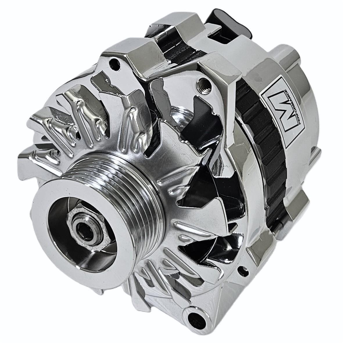 March Performance Ultra Series CS130 Alternator 140 AMP 1 Wire Chrome; Right