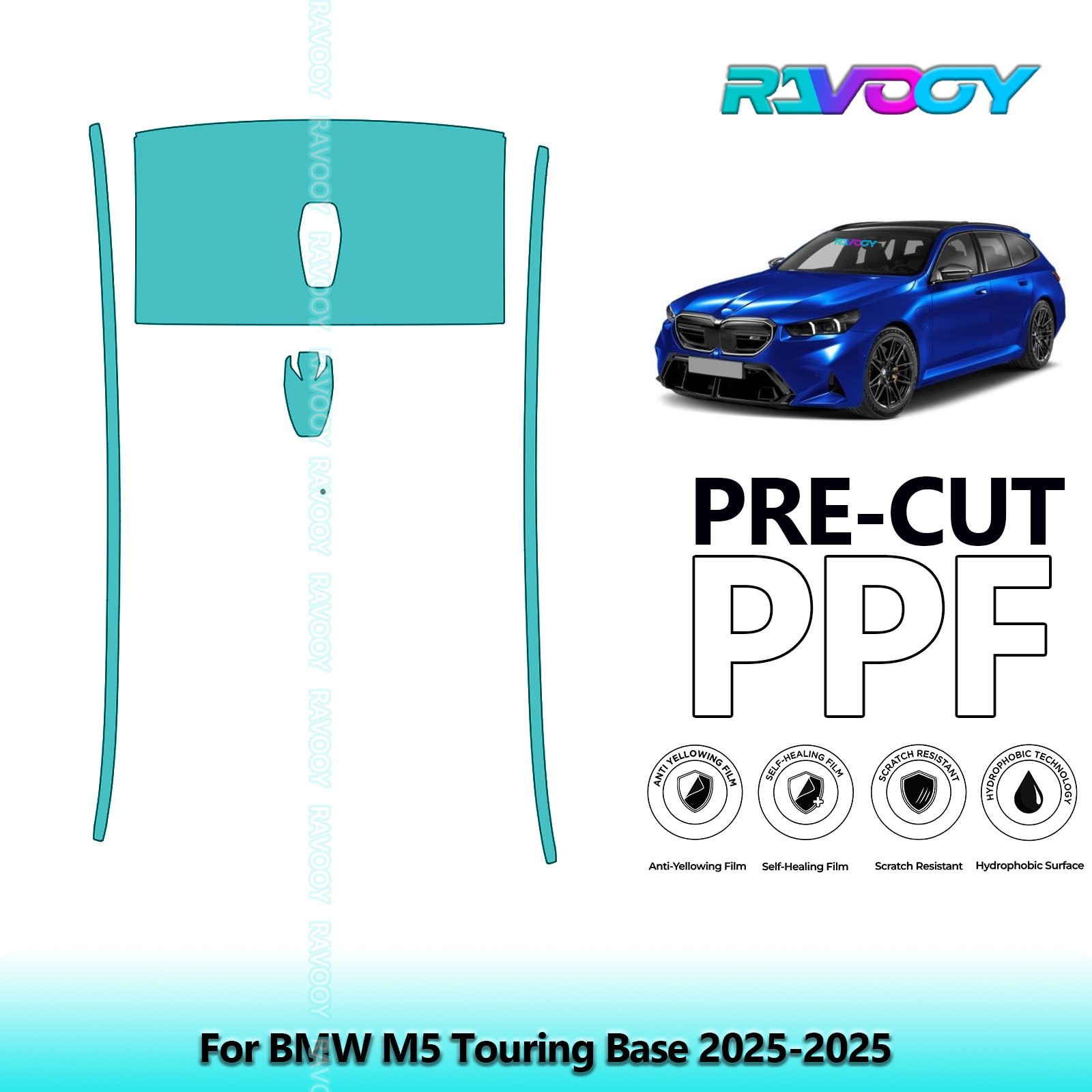 PreCut Paint Protection PPF Kit For BMW M5 Touring Base 2025-2026 8.5mil TPU