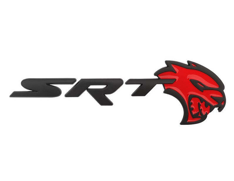 For 17-20 Dodge Challenger Charger SRT Hellcat 3D Emblem Black Red Badge
