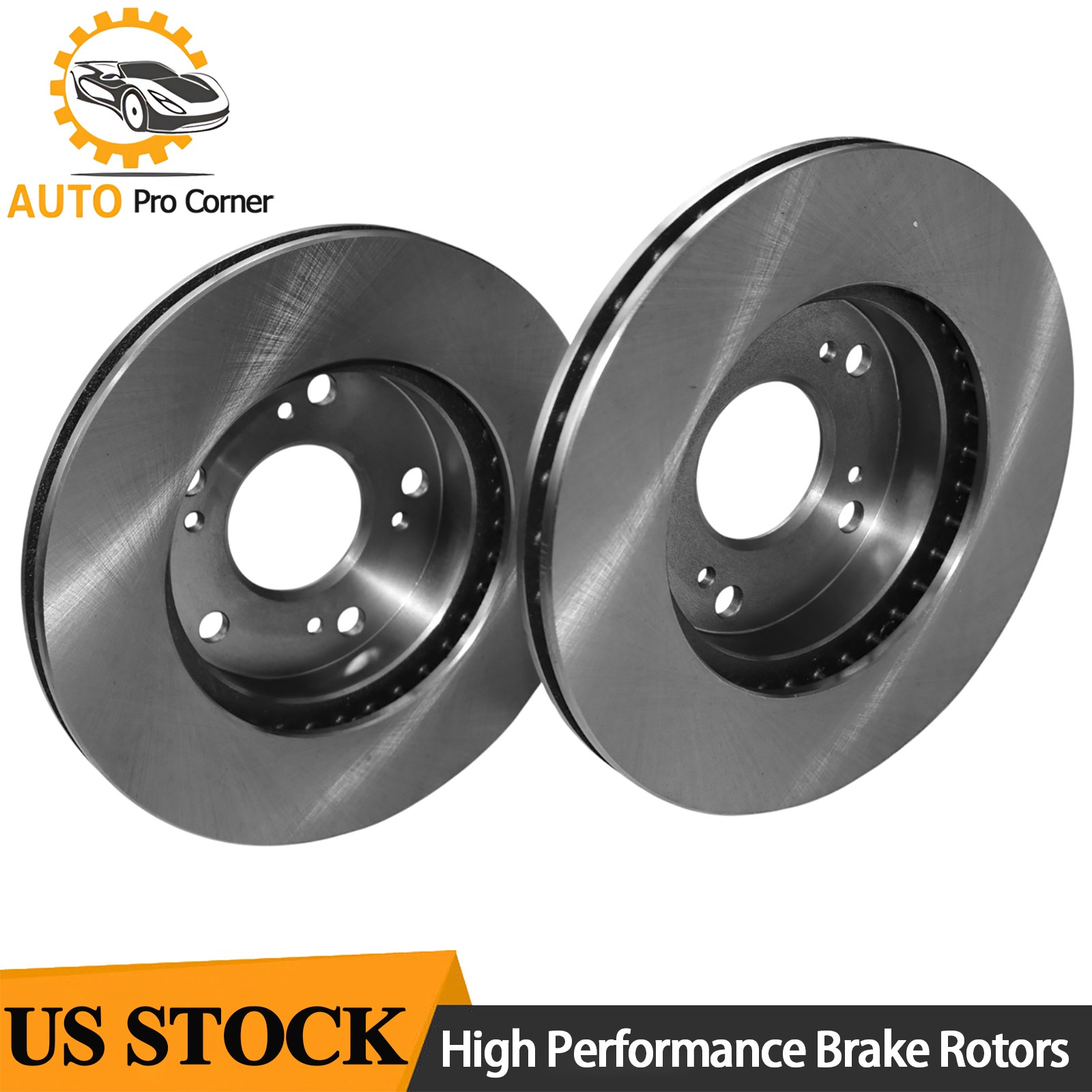 2Pcs Front Disc Brake Rotor for Honda Civic 2004-2011 CR-Z 2011-2015 Acura RSX