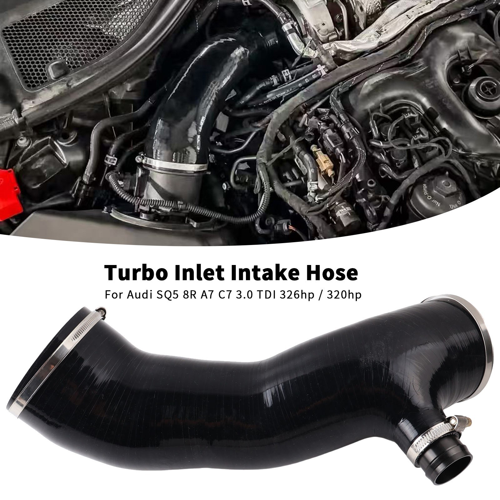 Turbo Inlet Intake Hose with clamps For Audi SQ5 8R A7 C7 3.0 TDI 326hp 320hp Turbo Inlet Intake Hose with clamps For Audi SQ5 8R A7 C7 3.0 TDI 326hp 320hp