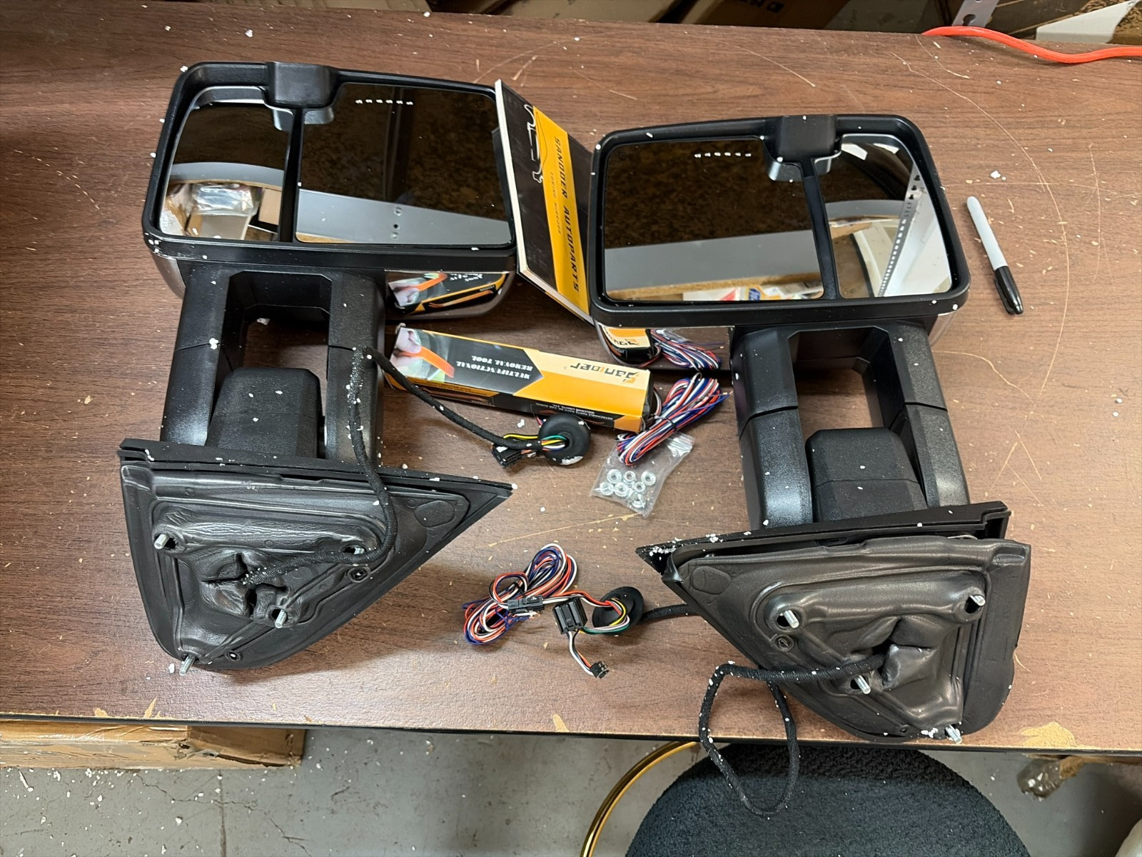 USED Power Heated Chrome Tow Mirrors For 2014-2019 Chevy Silverado GMC Sierra USED Power Heated Chrome Tow Mirrors For 2014-2019 Chevy Silverado GMC Sierra