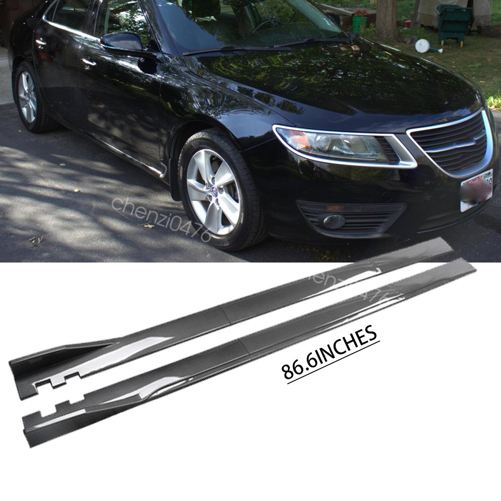 For 2011 Saab 9-5 Turbo4 Sedan Carbon Style Side Skirts Extension Diffuser US