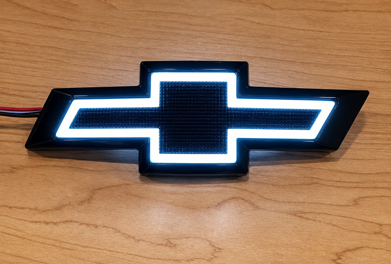 White LED Light All Black Front Grille Emblem Bowtie Fits Chevy Camaro 2014-2024