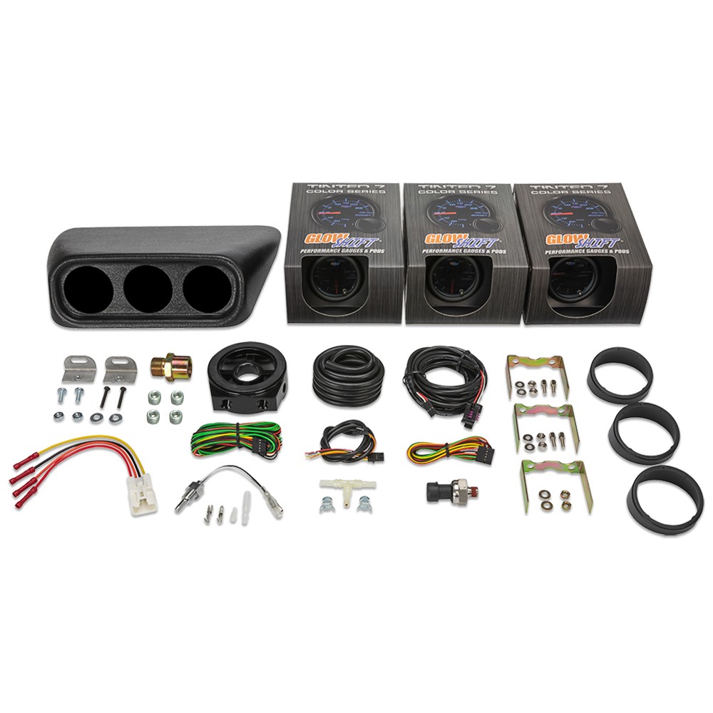 GlowShift Boost/Oil Pressure/Oil Temp Gauges & Dash Pod 02-07 Subaru Impreza WRX
