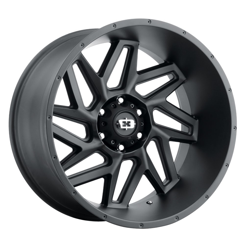 VISION 361 Spyder Rim 17X9 6X139.7 Offset 12 Satin Black (Quantity of 1)