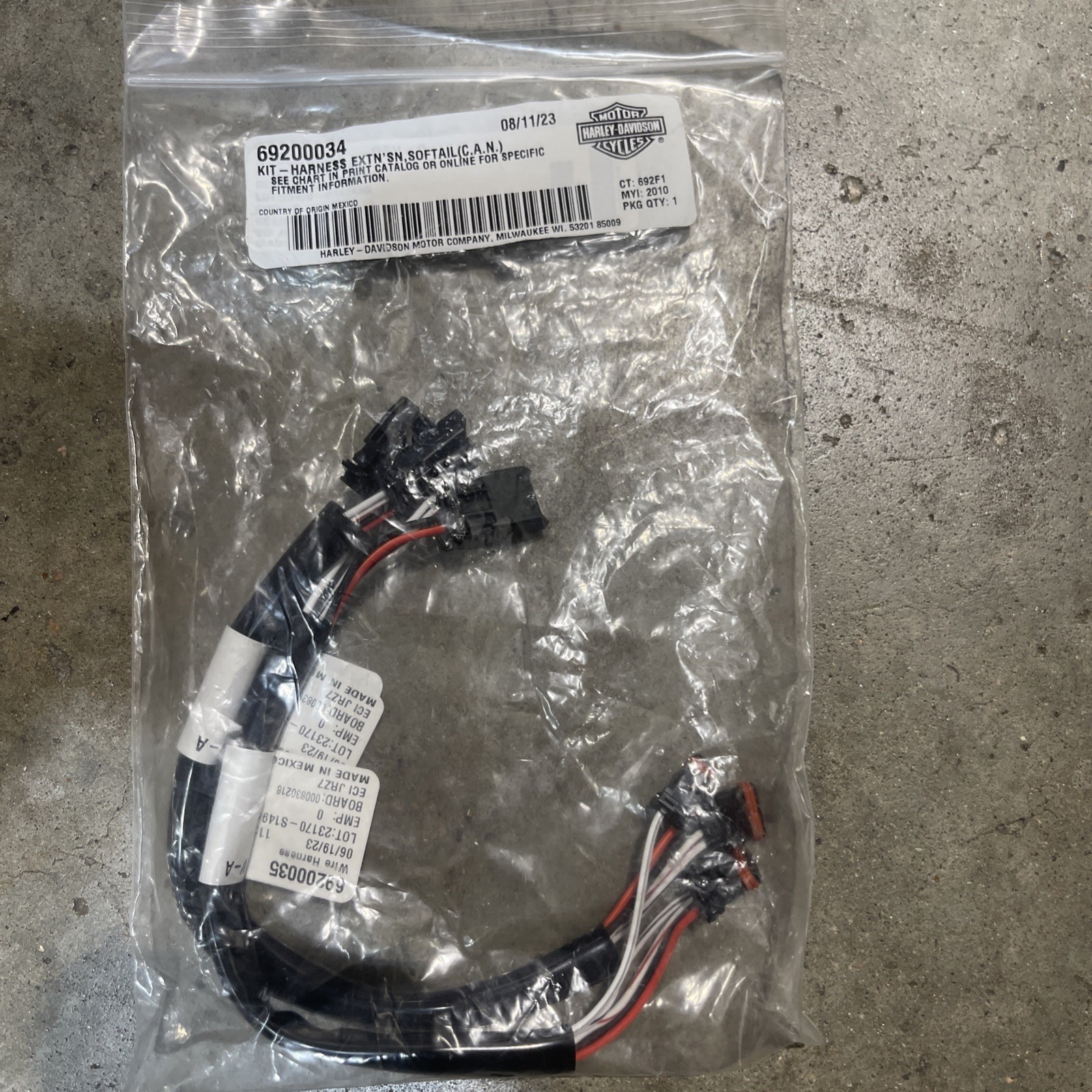 Genuine Harley Harness Ext Kit 69200034