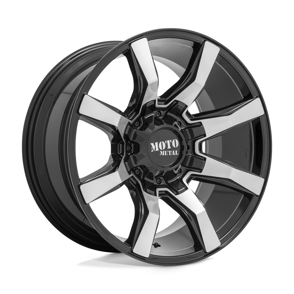 20x9 Moto Metal MO804 SPIDER Gloss Black Machined Wheel 6x120/6x5.5 (0mm)