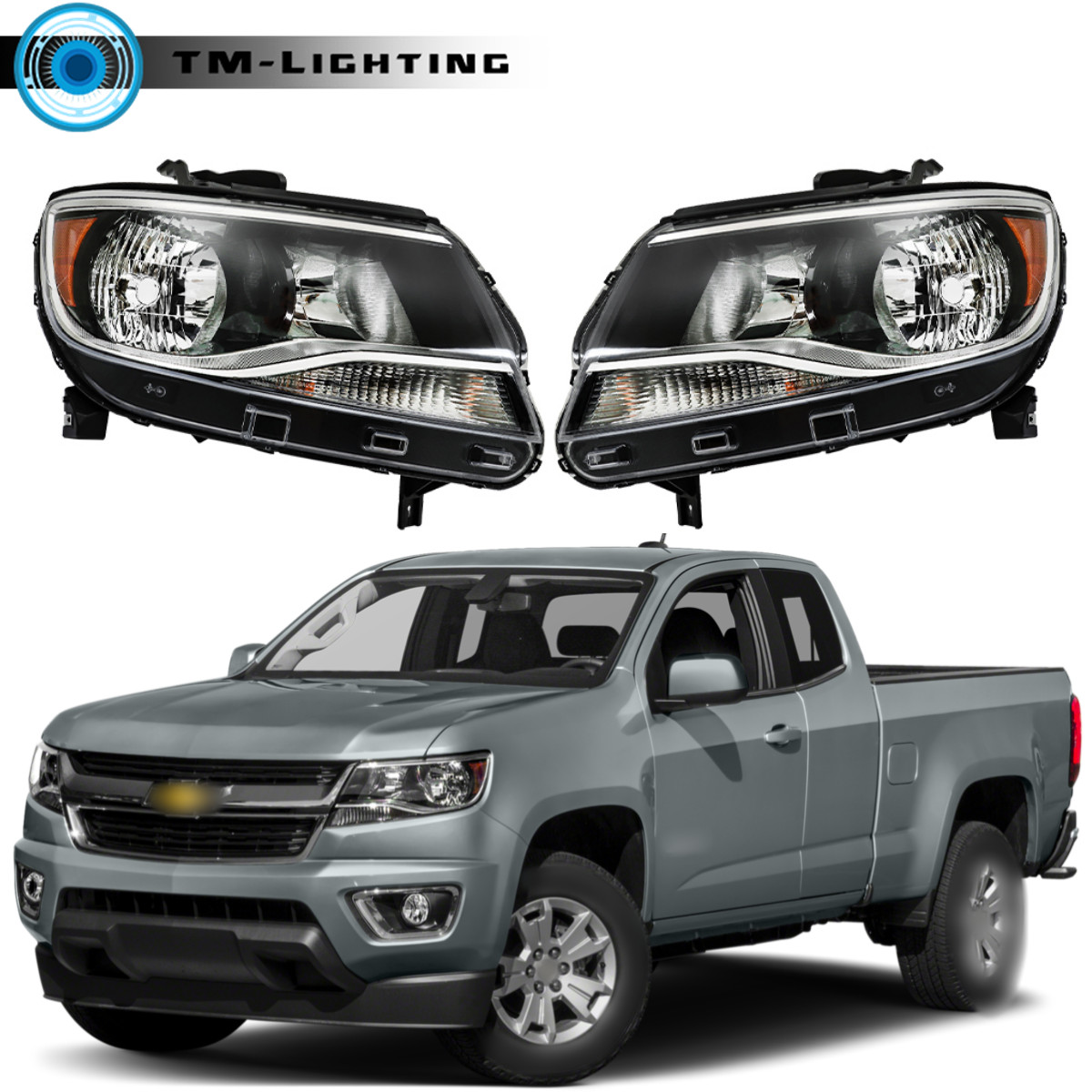 For Chevy Colorado 2015-2017 2018 2019 2020 2021 2022 Pair Headlights Headlamps
