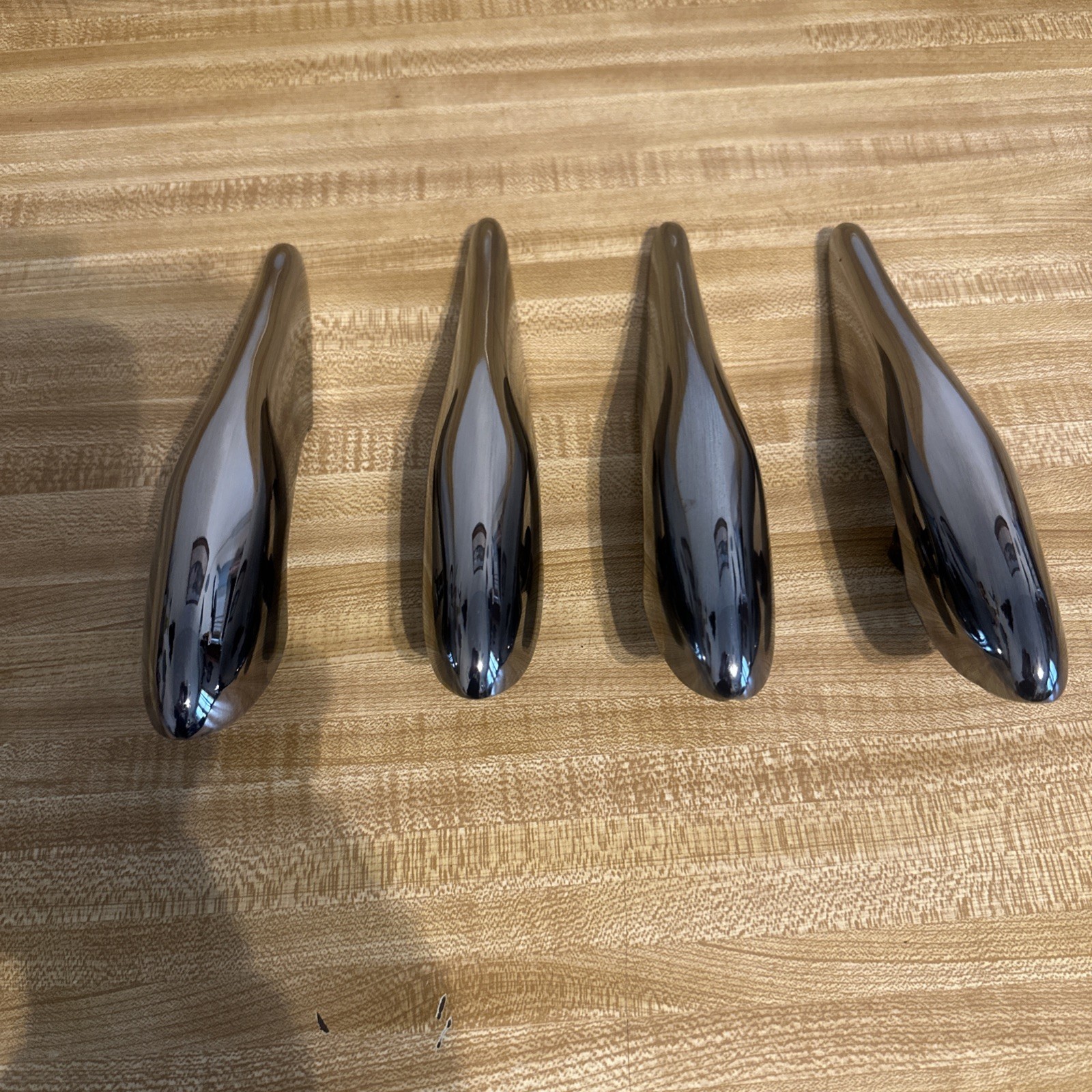 ORIGINAL 1938 FORD BUMPER GUARDS BUMPERETTES FULL SET (4) RE CHROMED