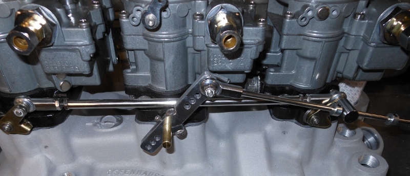 VINTAGE SPEED'S 3x2 PROG. SS  LINKAGE HOT ROD ROCHESTER 2G TRI POWER (OUR BEST)