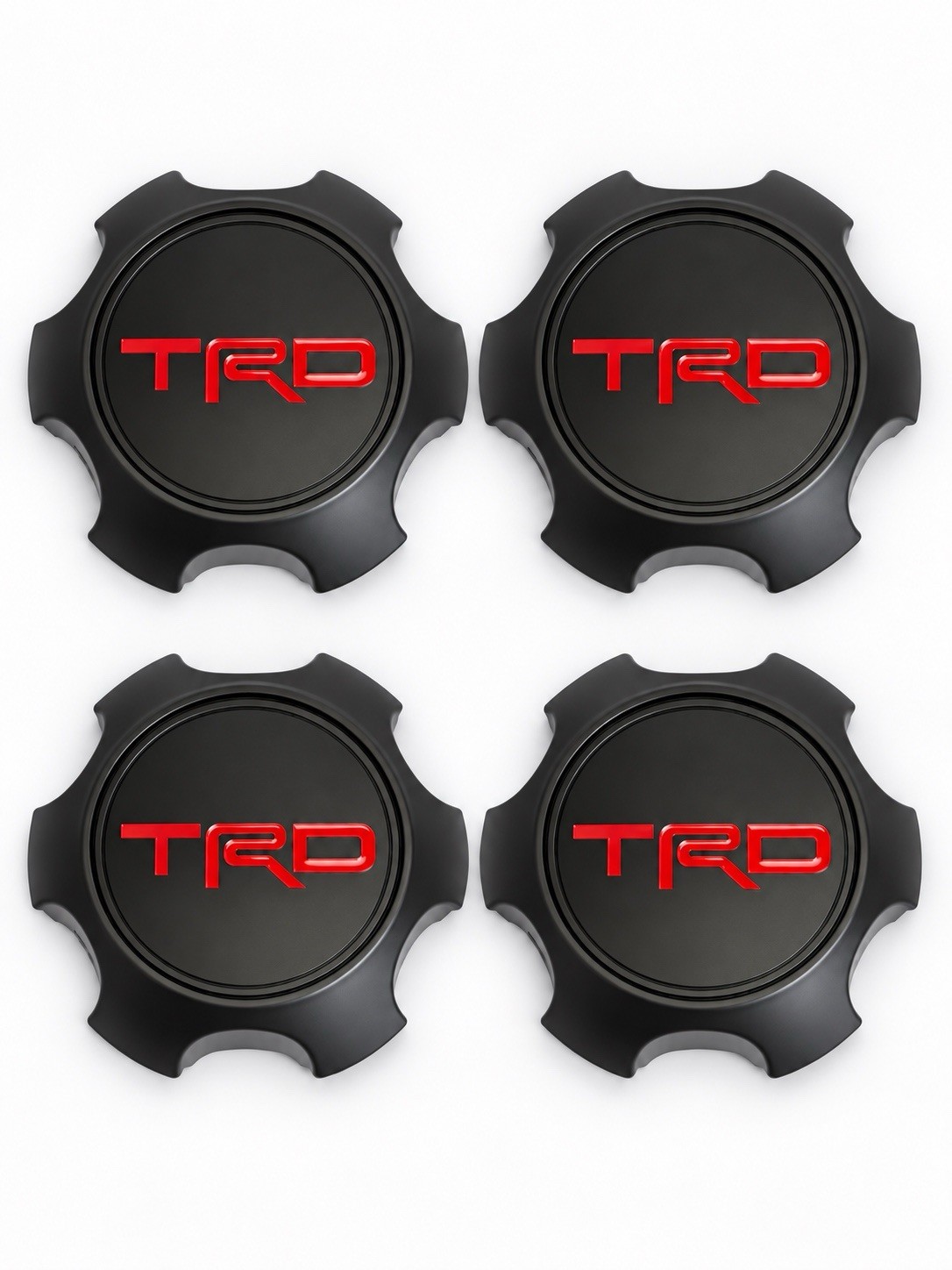 Toyota TRD Matte Black Center Cap Set Tacoma 4Runner FJ Cruiser PTR20-35111-BK