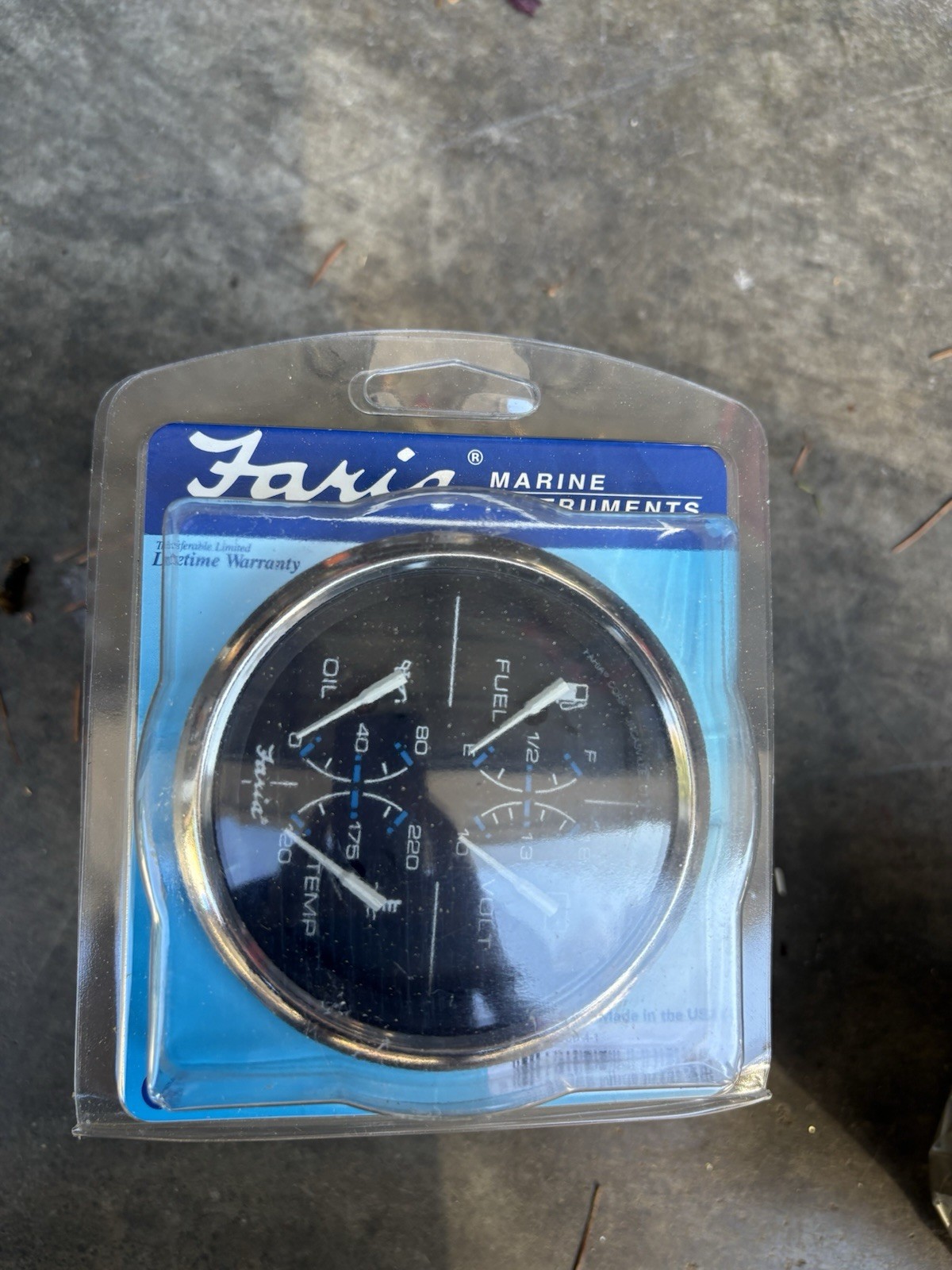 Faria black  4-in-1 Combination Gauge Size 4 Opened Box Never Used