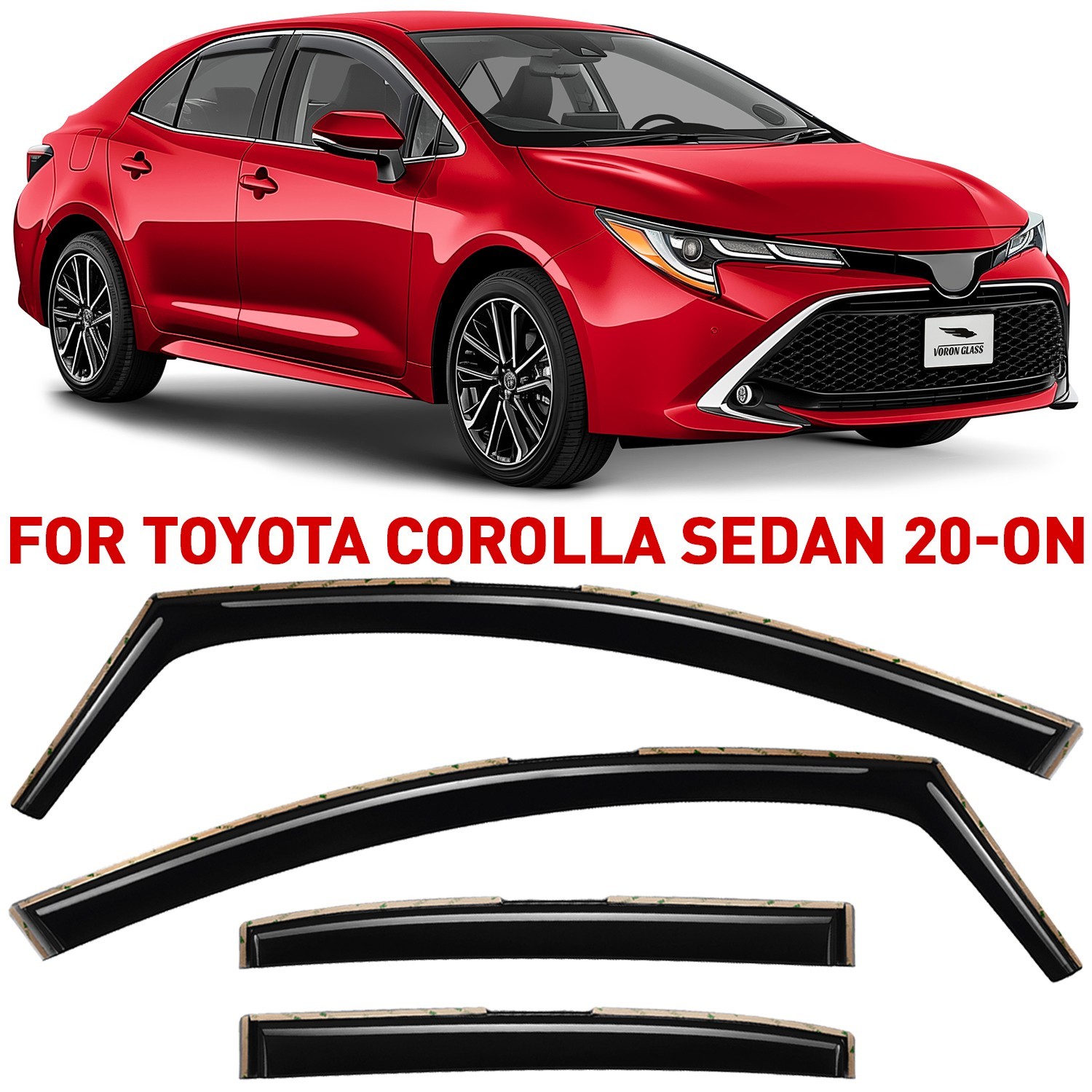 Rain Guards Vent Visors Shade for 2020-2026 Toyota Corolla