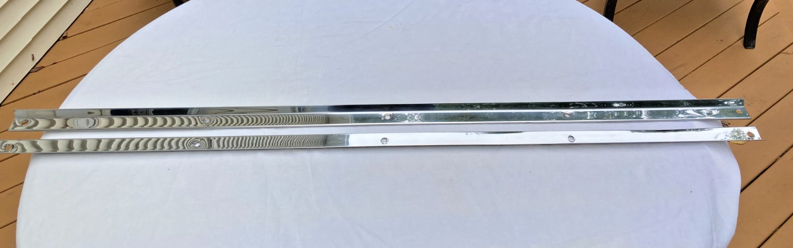 1969 - 1972 Chevy Blazer Hardtop Retaining Trim Bolt Down Brackets Single Wall
