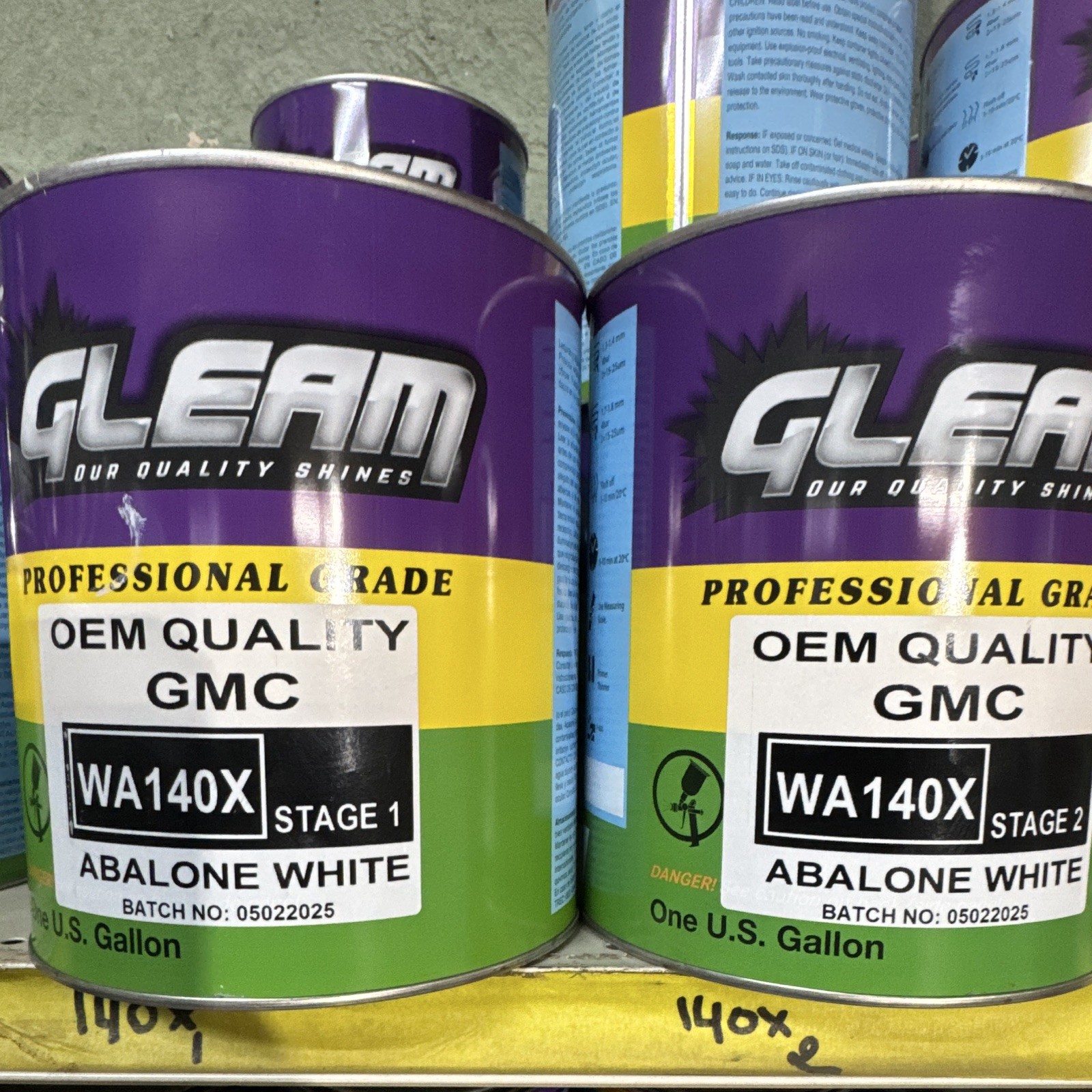WA140X (2)gallons White COLOR UNREDUCED OEM Quality Paint -Blend for 100% match