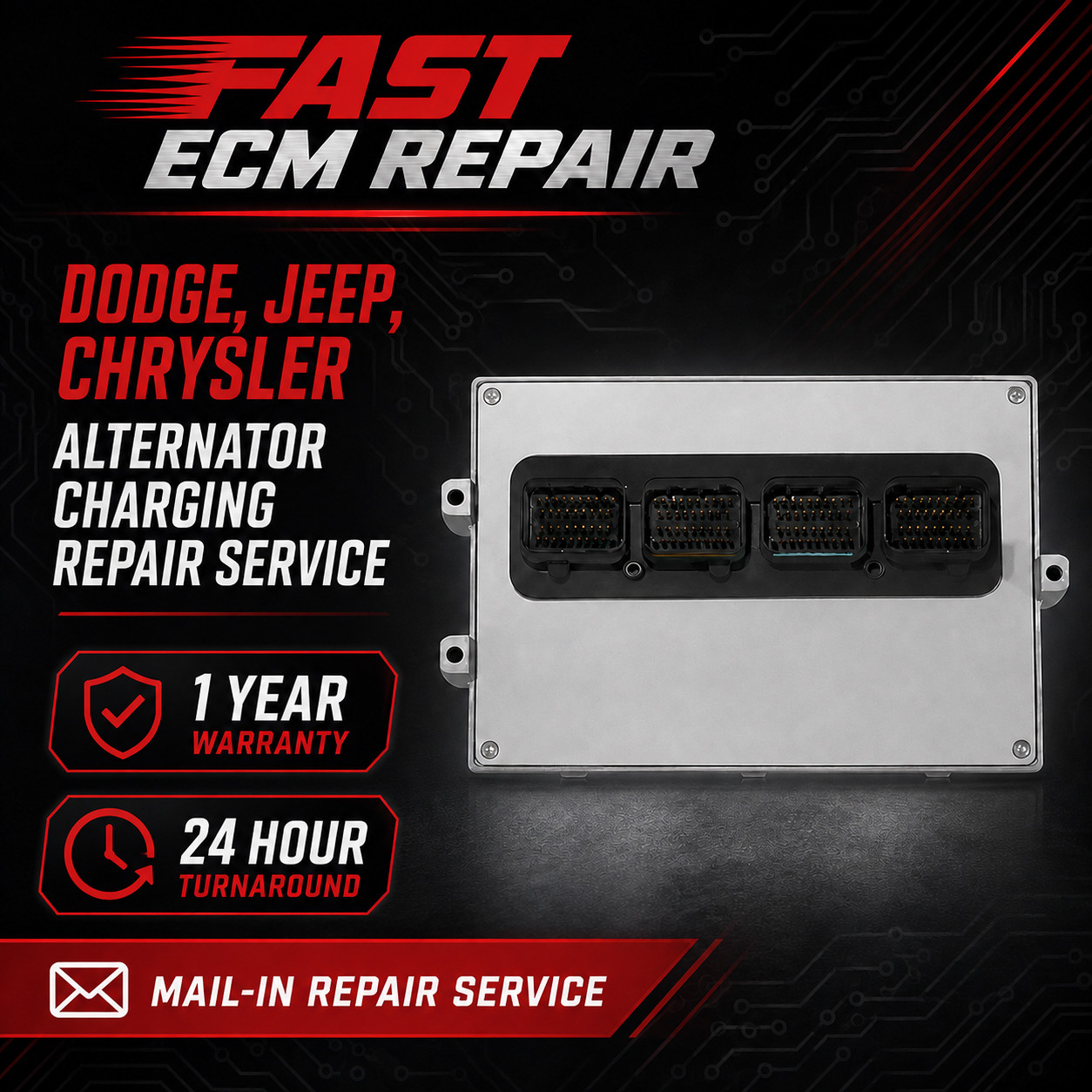 2011 Ram 5.7 Engine computer P68059108 ECU ECM PCM ALTERNATOR CHARGING REPAIR