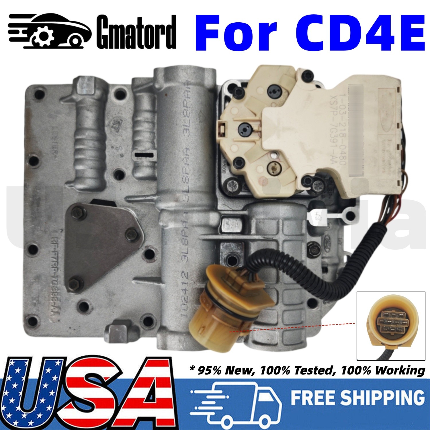 CD4E Transmission Valve Body with Solenoids For Mazda MX-6 Ford Escape Mystique